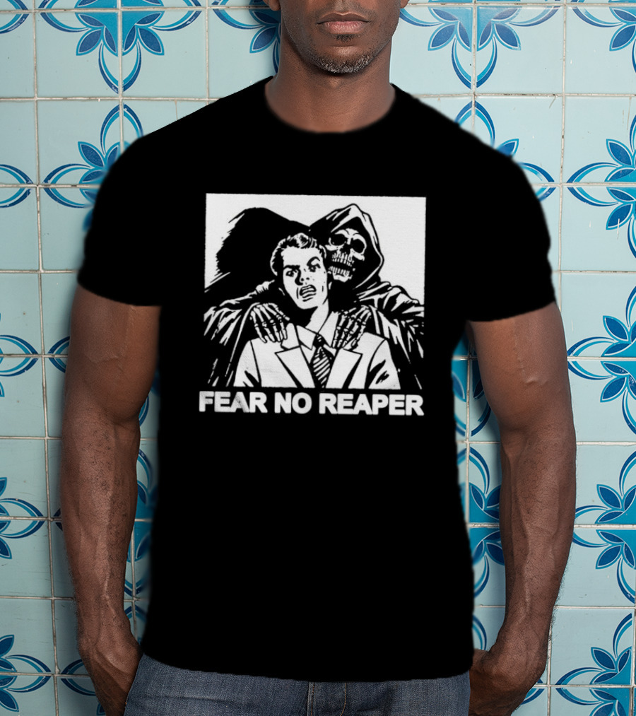 Fear No Reaper Grim Death Skull Horror T-Shirt