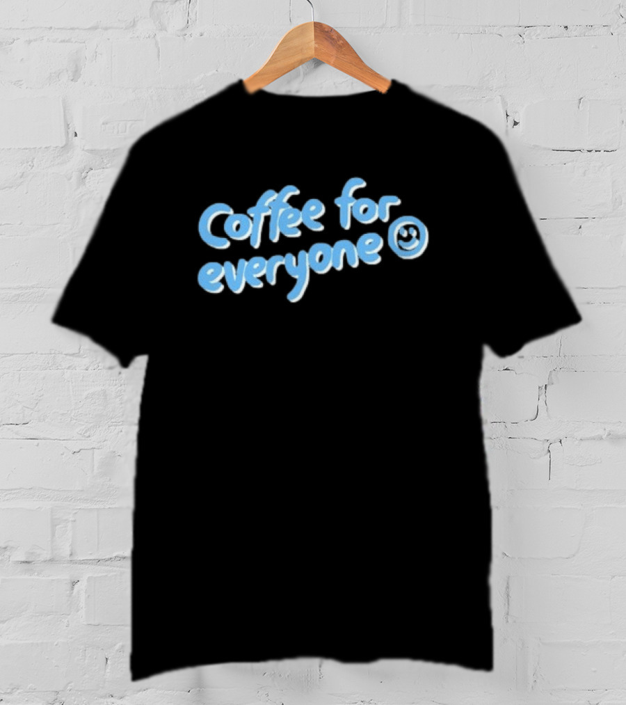 Coffee For Everyone Five Senses Fun Smiley Face T-Shirt