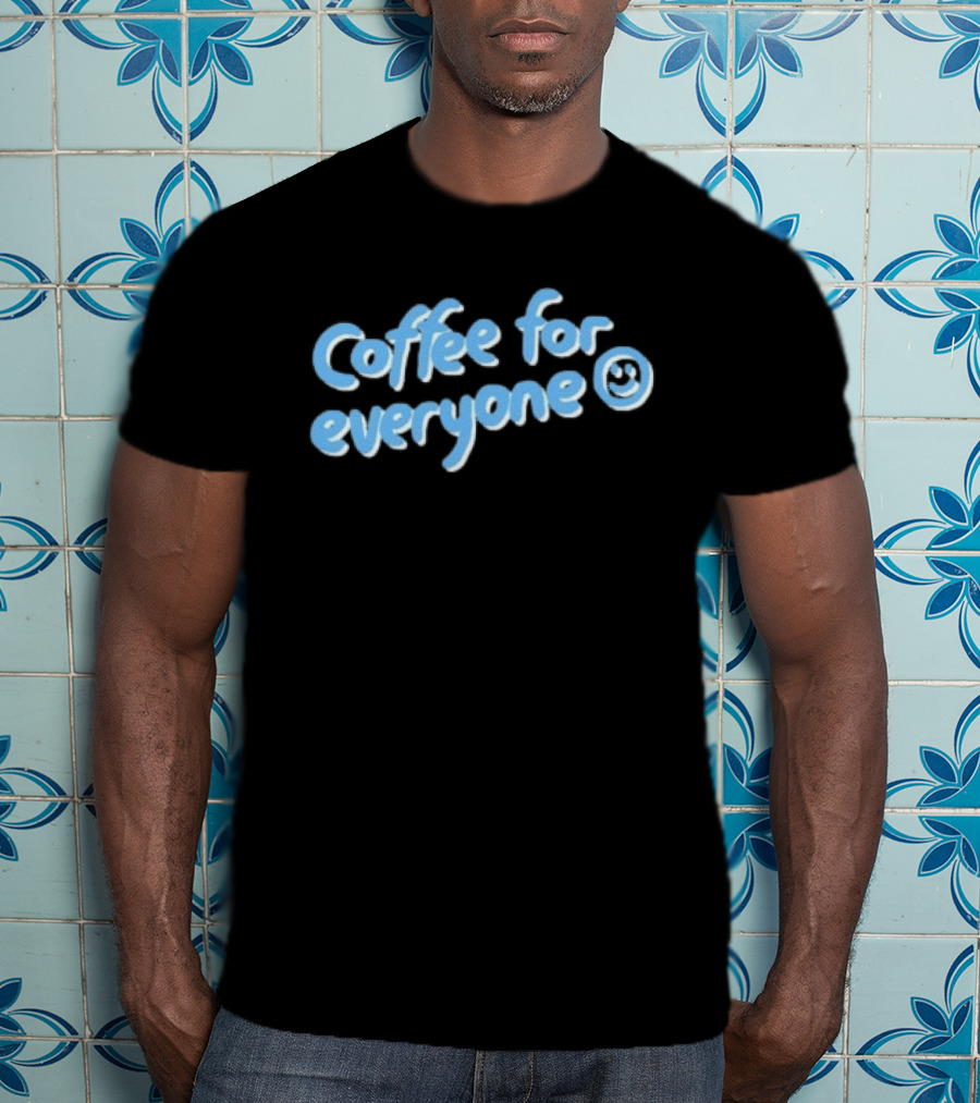 Coffee For Everyone Five Senses Fun Smiley Face T-Shirt