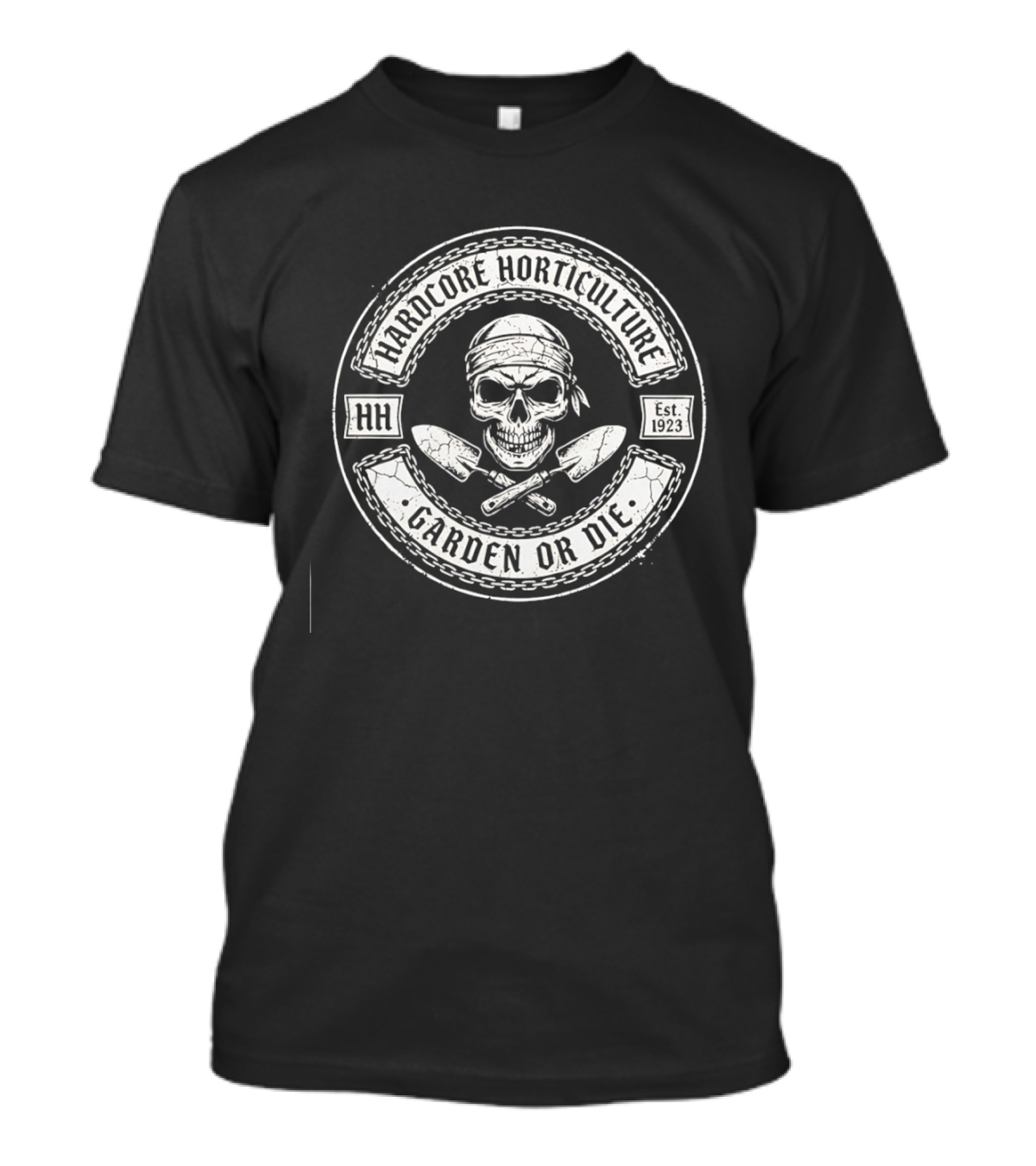 Hardcore Horticulture HH Est 1923 Garden Or Die Skull With Shovels T-Shirt