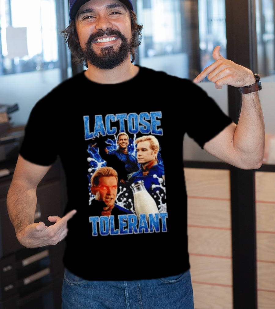 Lactose Tolerant Homelander Milk Meme T-Shirt