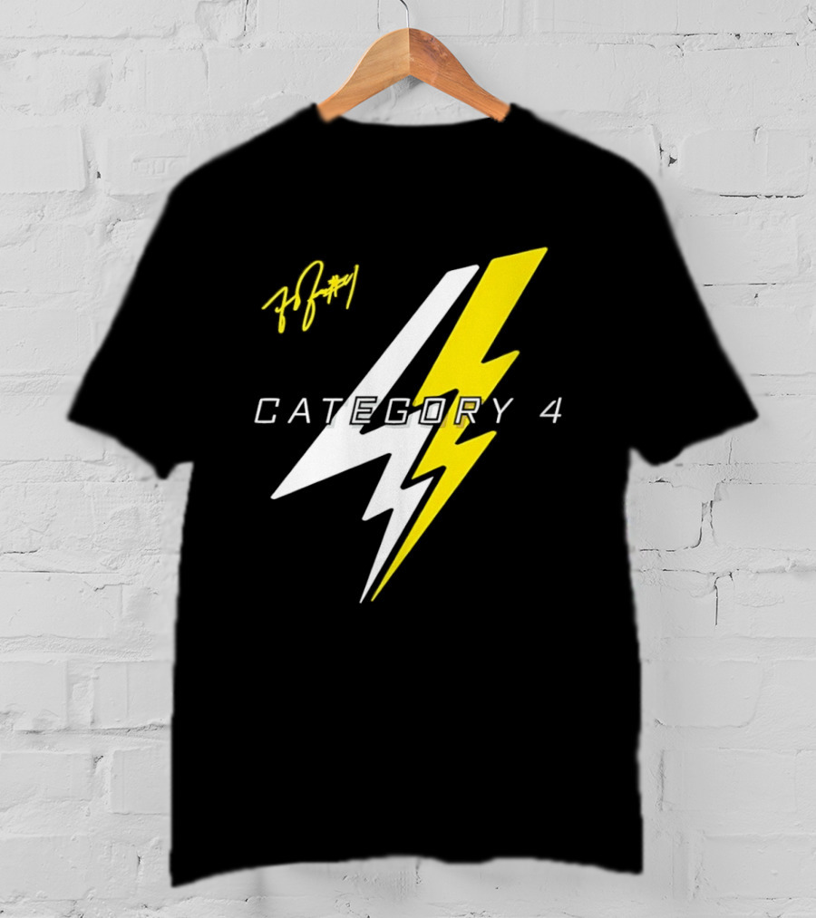LSU Tigers Flau'jae Johnson Category 4 Lightning Bolt Signature T-Shirt