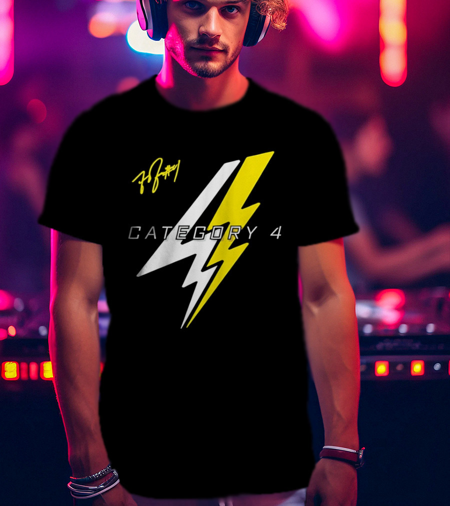LSU Tigers Flau'jae Johnson Category 4 Lightning Bolt Signature T-Shirt
