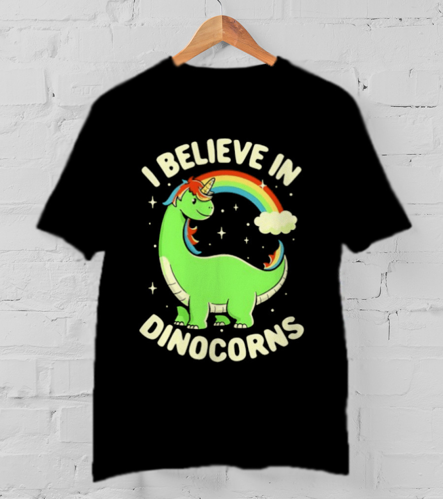 I Believe In Dinocorns Dinosaur Unicorn Rainbow Magic T-Shirt