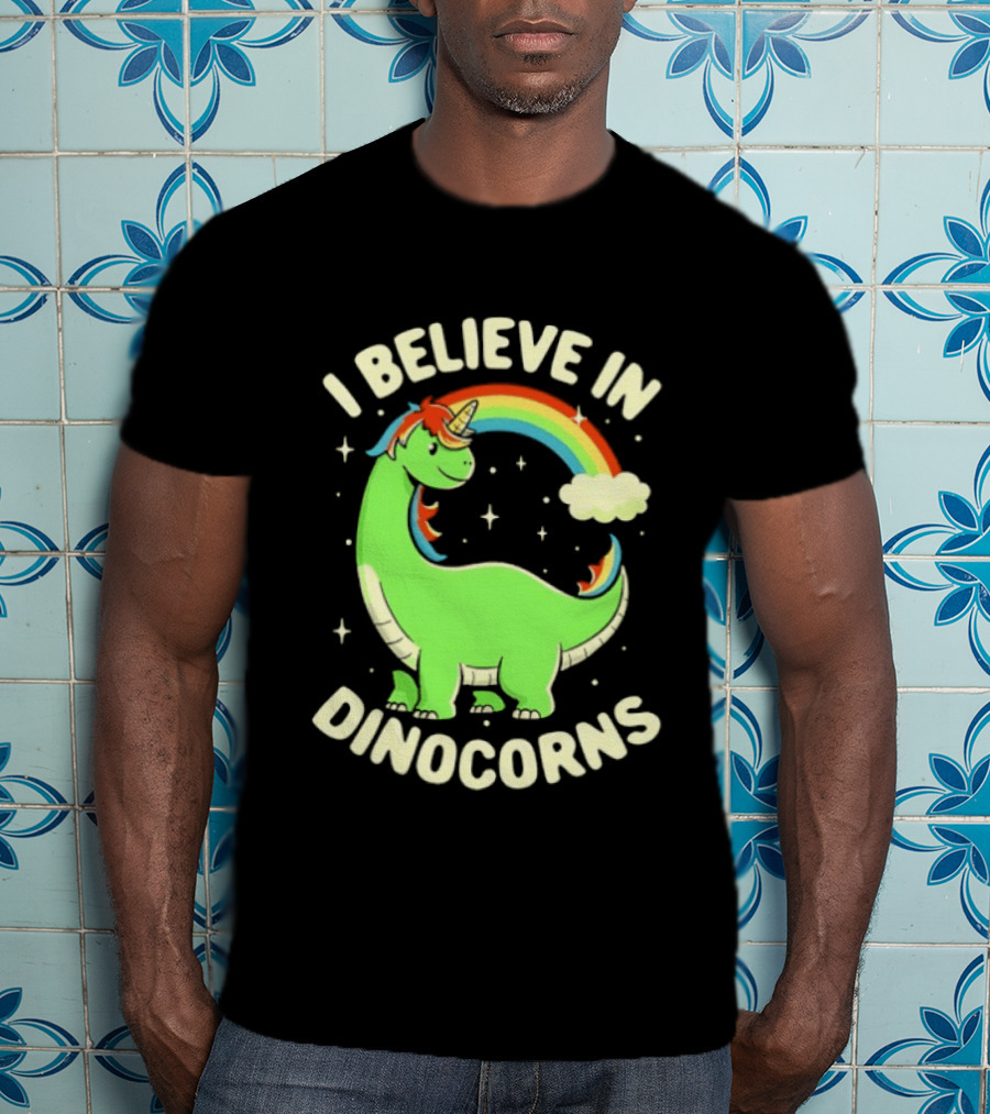 I Believe In Dinocorns Dinosaur Unicorn Rainbow Magic T-Shirt