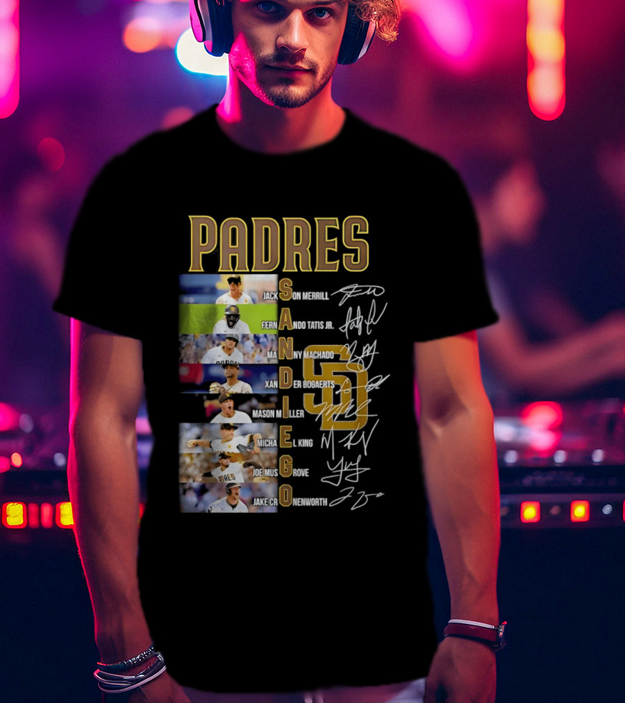 San Diego Padres Fernando Tatis Jr Manny Machado Xander Bogaerts Joe Musgrove Baseball T-Shirt