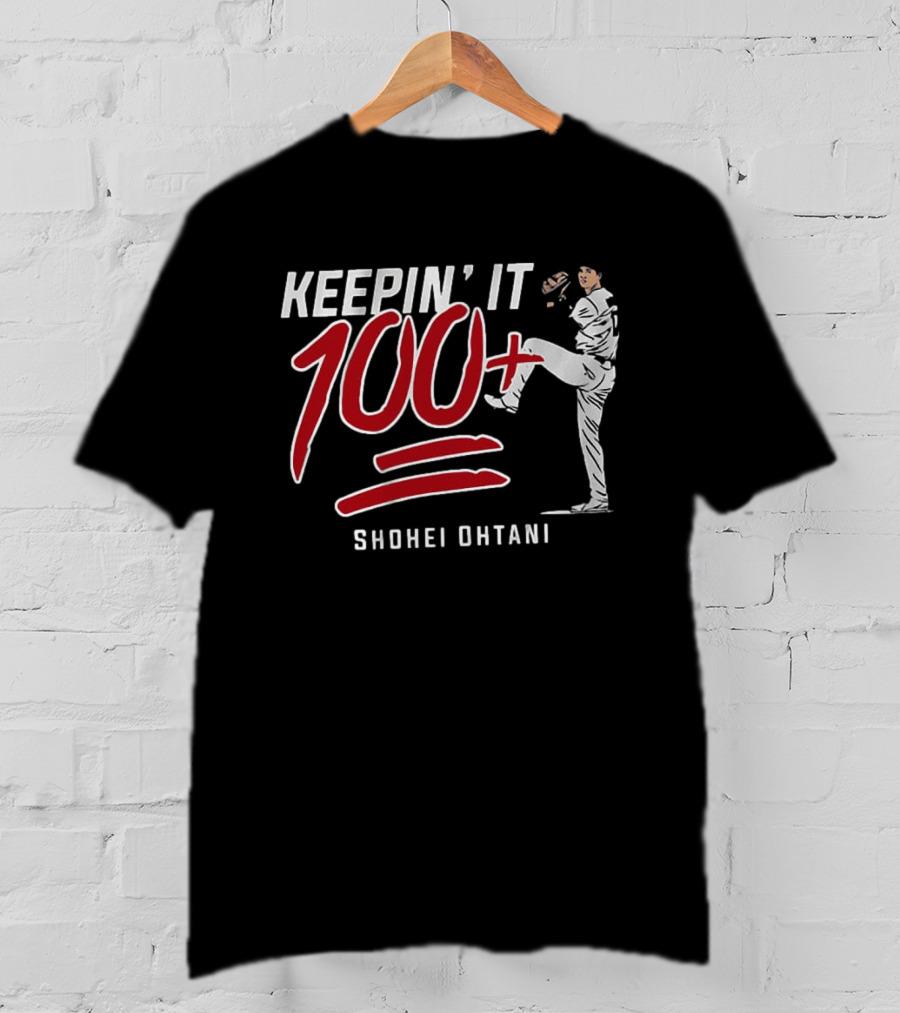 Shohei Ohtani Keepin It 100+ Baseball Pitching T-Shirt