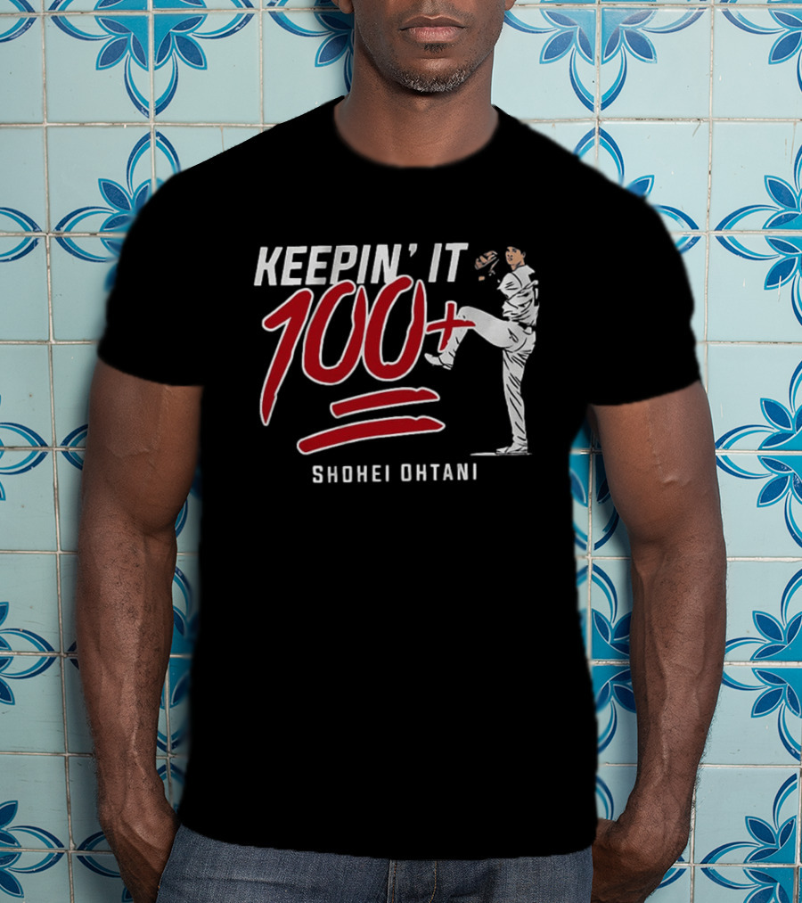 Shohei Ohtani Keepin It 100+ Baseball Pitching T-Shirt