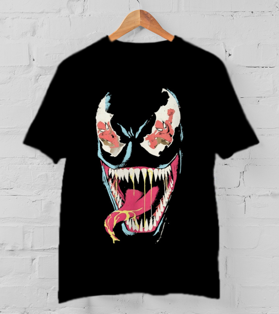 Marvel Venom Spider Man Reflection In The Eyes T-Shirt