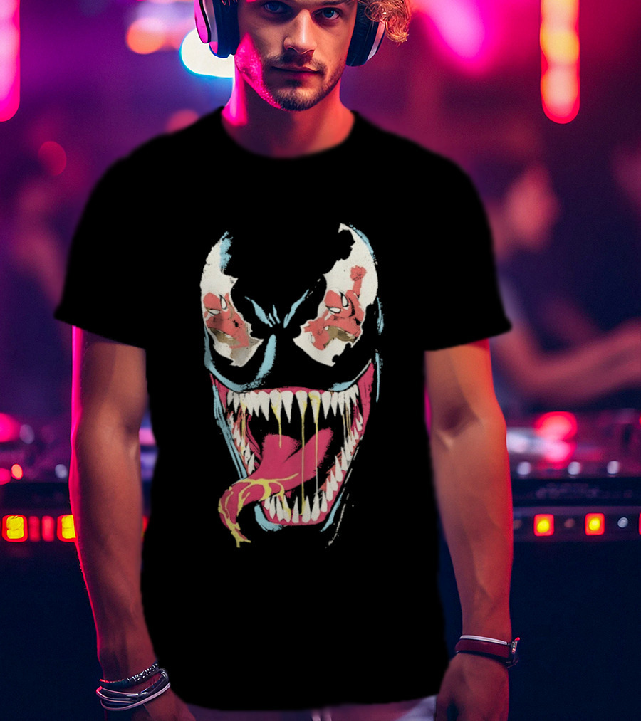 Marvel Venom Spider Man Reflection In The Eyes T-Shirt