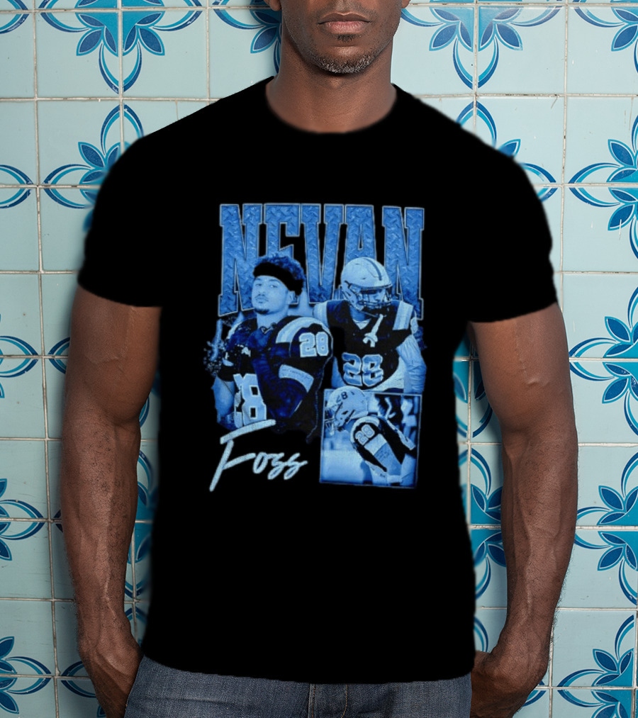 Nevan Foss Number 28 Football Athlete Sports Jersey T-Shirt