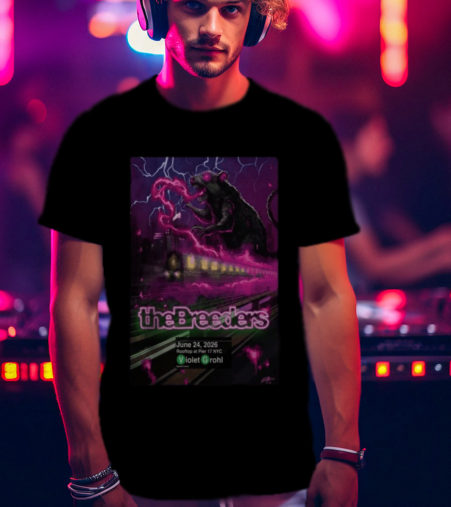The Breeders June 24 2026 Rooftop At Pier 17 NYC Violet Grohl Guest T-Shirt