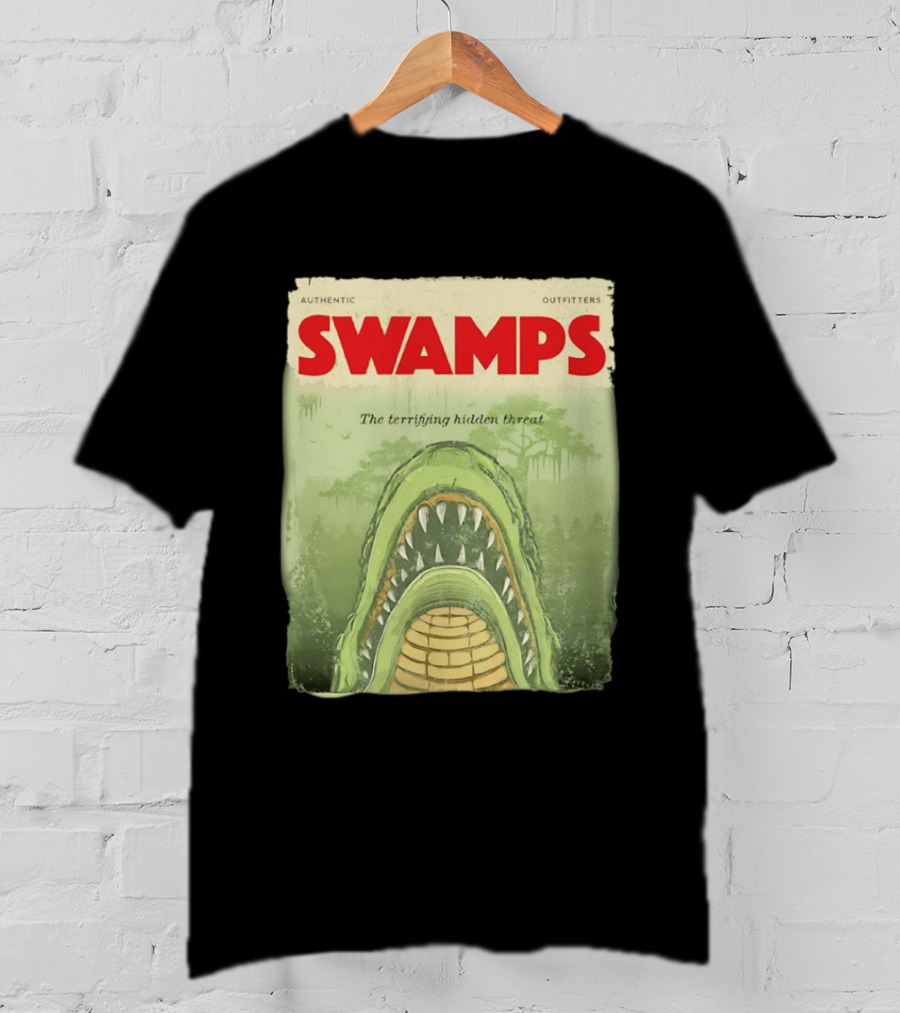 Authentic Outfitters Swamps The Terrifying Hidden Threat T-Shirt