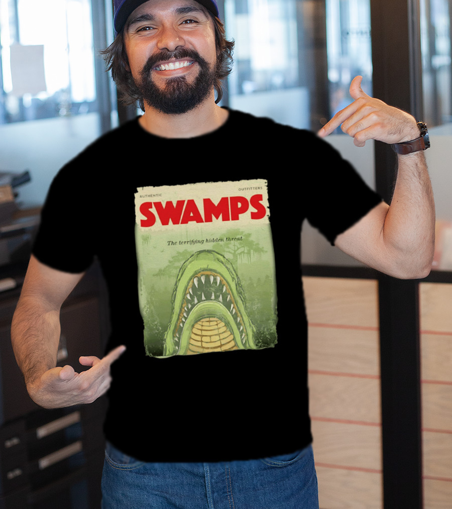 Authentic Outfitters Swamps The Terrifying Hidden Threat T-Shirt