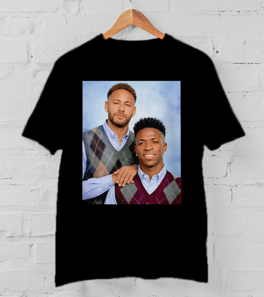 Neymar Jr Vinicius Jr Step Brothers Argyle Sweater Look T-Shirt