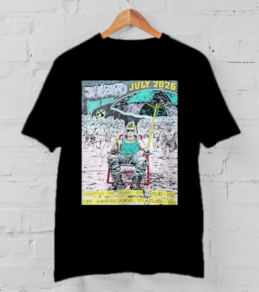 Jailbird Heads South July 2026 Tour Jacksonville Orlando Miami Tampa Atlanta T-Shirt