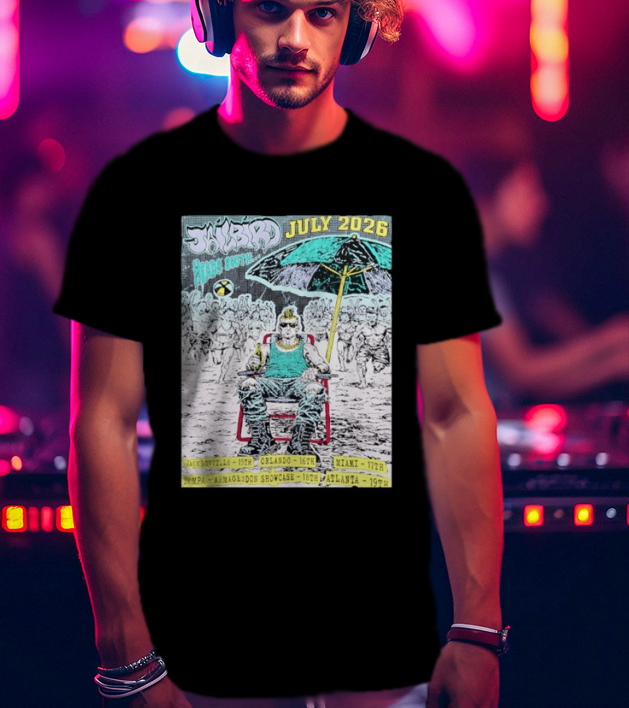 Jailbird Heads South July 2026 Tour Jacksonville Orlando Miami Tampa Atlanta T-Shirt