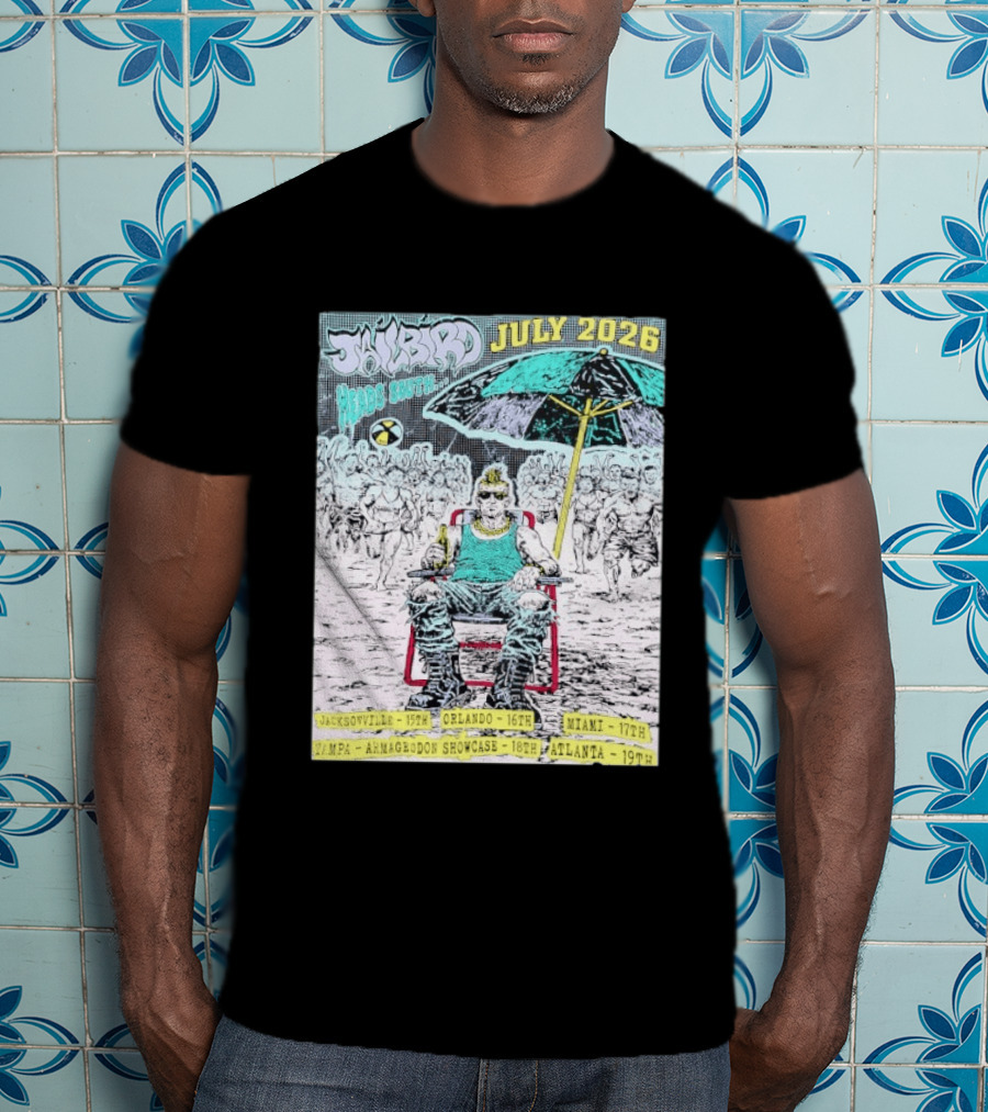 Jailbird Heads South July 2026 Tour Jacksonville Orlando Miami Tampa Atlanta T-Shirt