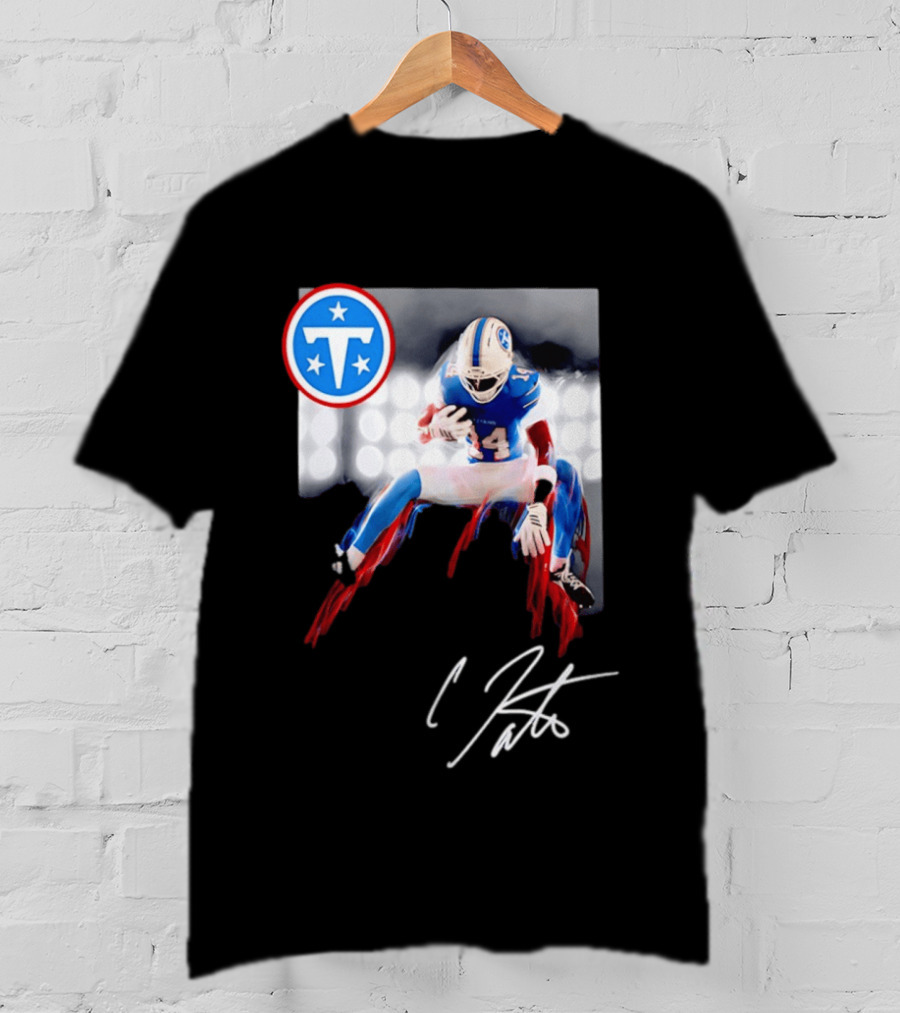 Tennessee Titans Carnell Tate Rookie Legacy 14 Blue Red T-Shirt
