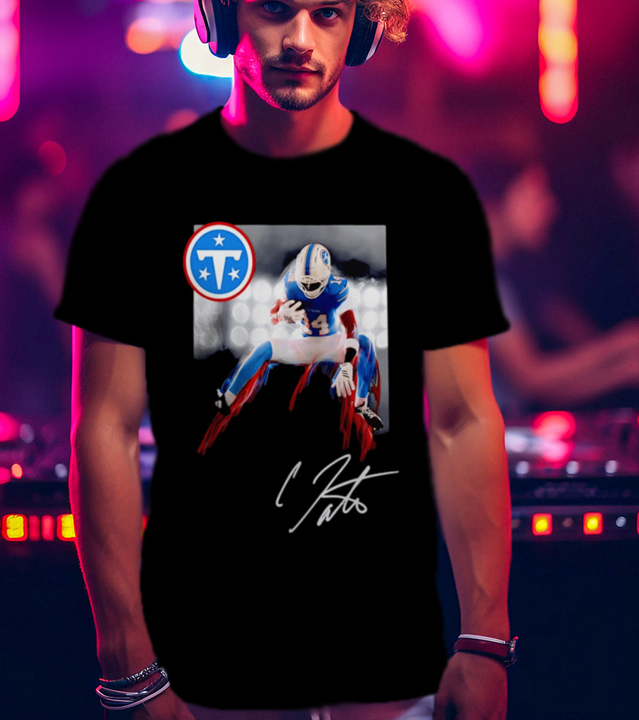 Tennessee Titans Carnell Tate Rookie Legacy 14 Blue Red T-Shirt