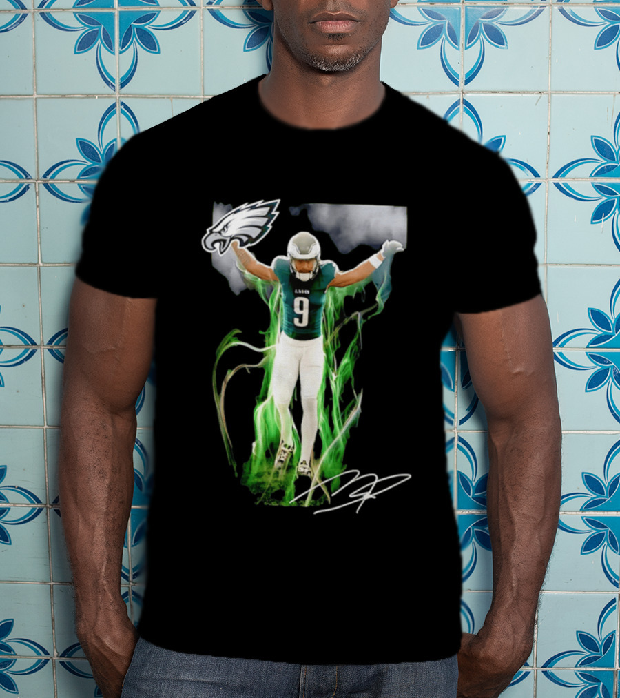 Philadelphia Eagles Makai Lemon Number 9 Rookie Legacy NFL Football Player Celebration T-Shirt