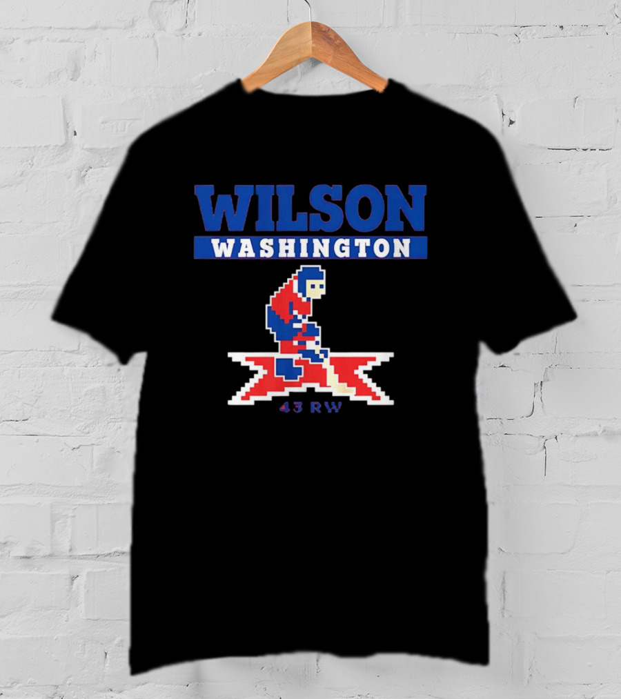 Tom Wilson Washington Capitals 43 RW NHL Pixel Art Hockey T-Shirt
