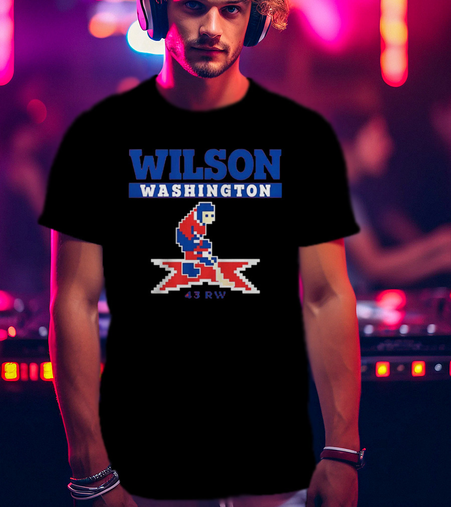 Tom Wilson Washington Capitals 43 RW NHL Pixel Art Hockey T-Shirt