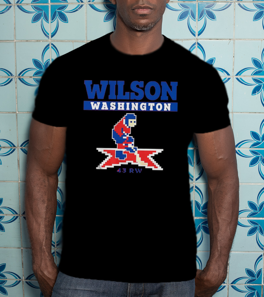 Tom Wilson Washington Capitals 43 RW NHL Pixel Art Hockey T-Shirt