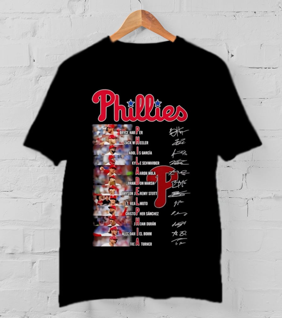 Phillies Baseball Stars Philadelphia Players Lineup T-Shirt