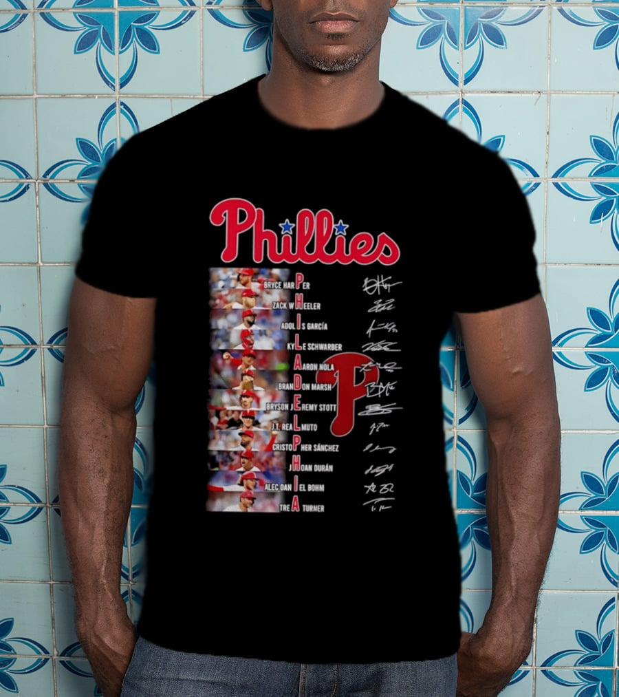 Phillies Baseball Stars Philadelphia Players Lineup T-Shirt