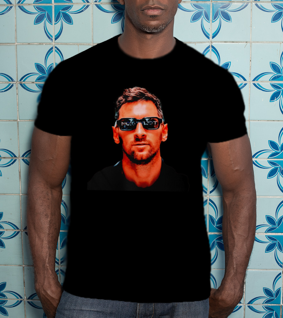 Lionel Messi Inter Miami Sunglasses Cool Soccer Star Look T-Shirt