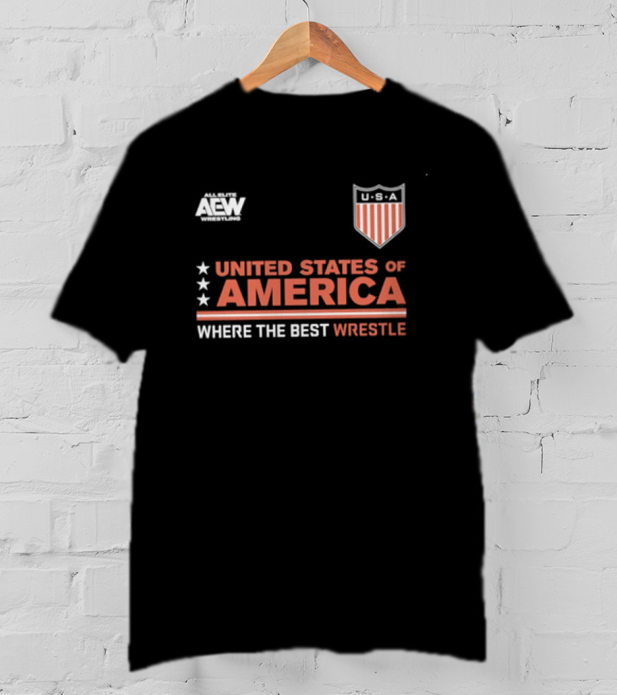 AEW United States Of America Where The Best Wrestle FCBA T-Shirt