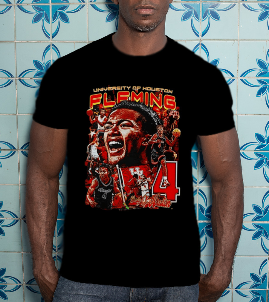University Of Houston Fleming Number 4 Basketball Player T-Shirt