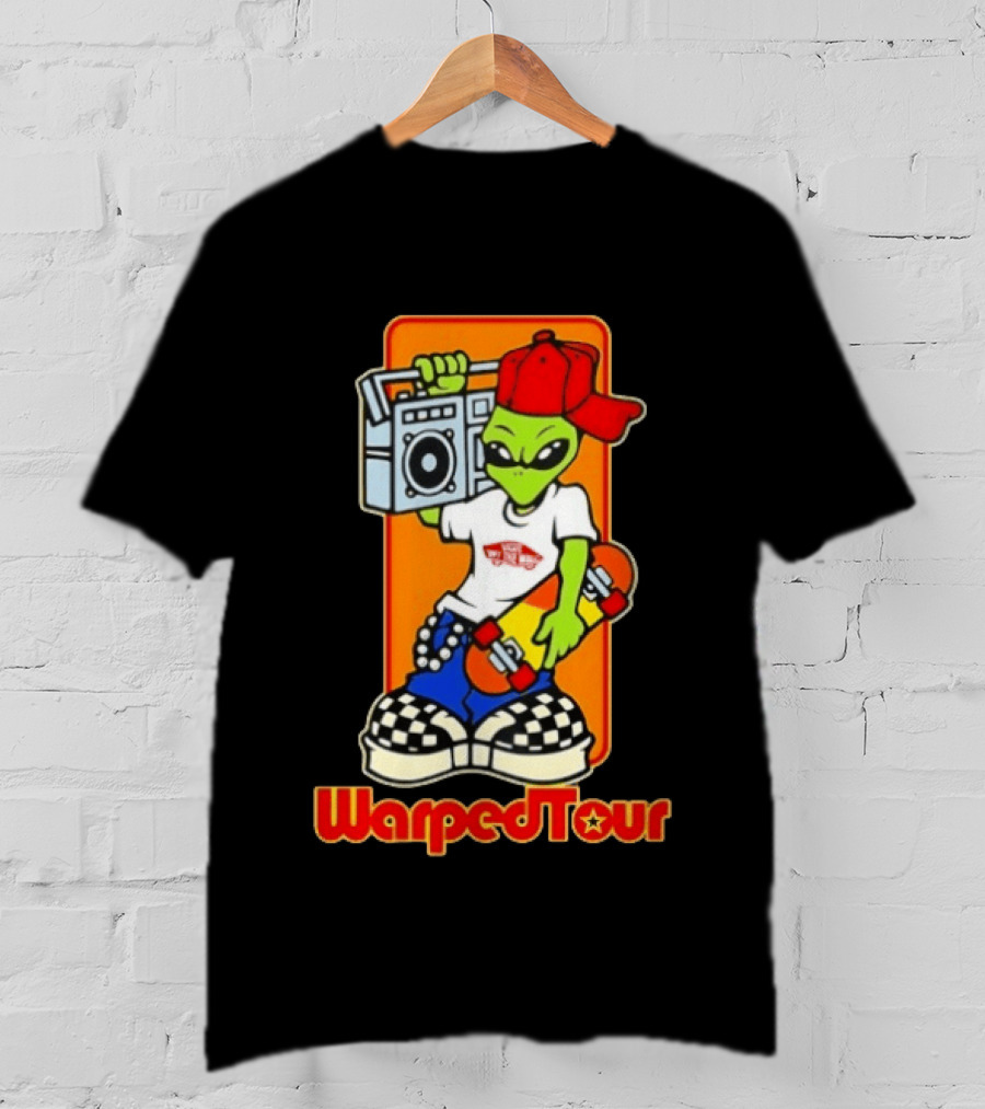 Vans Off The Wall Alien Skater Boombox Warped Tour Checker Shoes T-Shirt