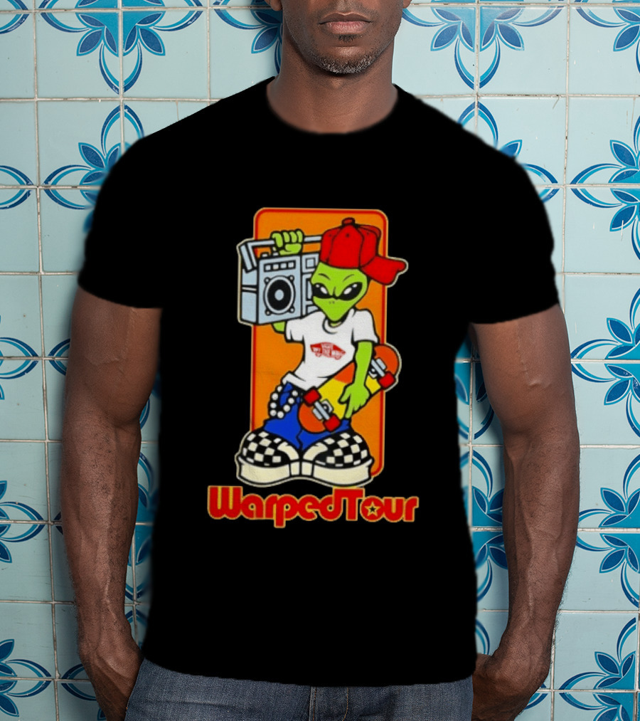 Vans Off The Wall Alien Skater Boombox Warped Tour Checker Shoes T-Shirt