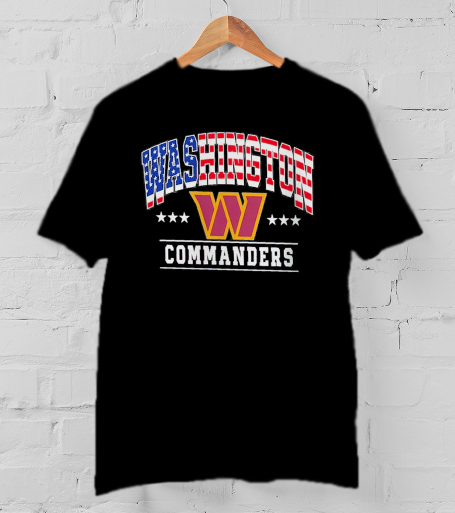 Washington Commanders Americana W Logo 250th Anniversary Celebration T-Shirt