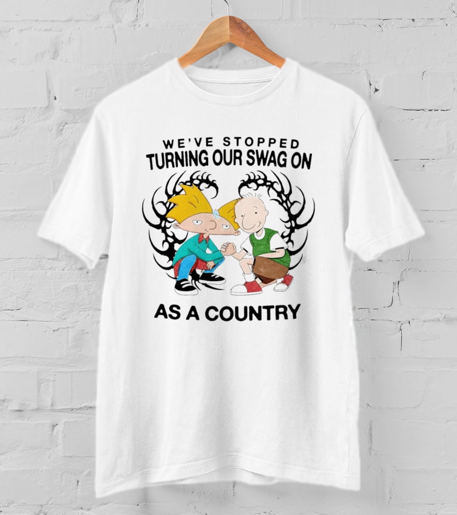 We Have Stopped Turning Our Swag On As A Country Cartoon Characters Mashup T-Shirt