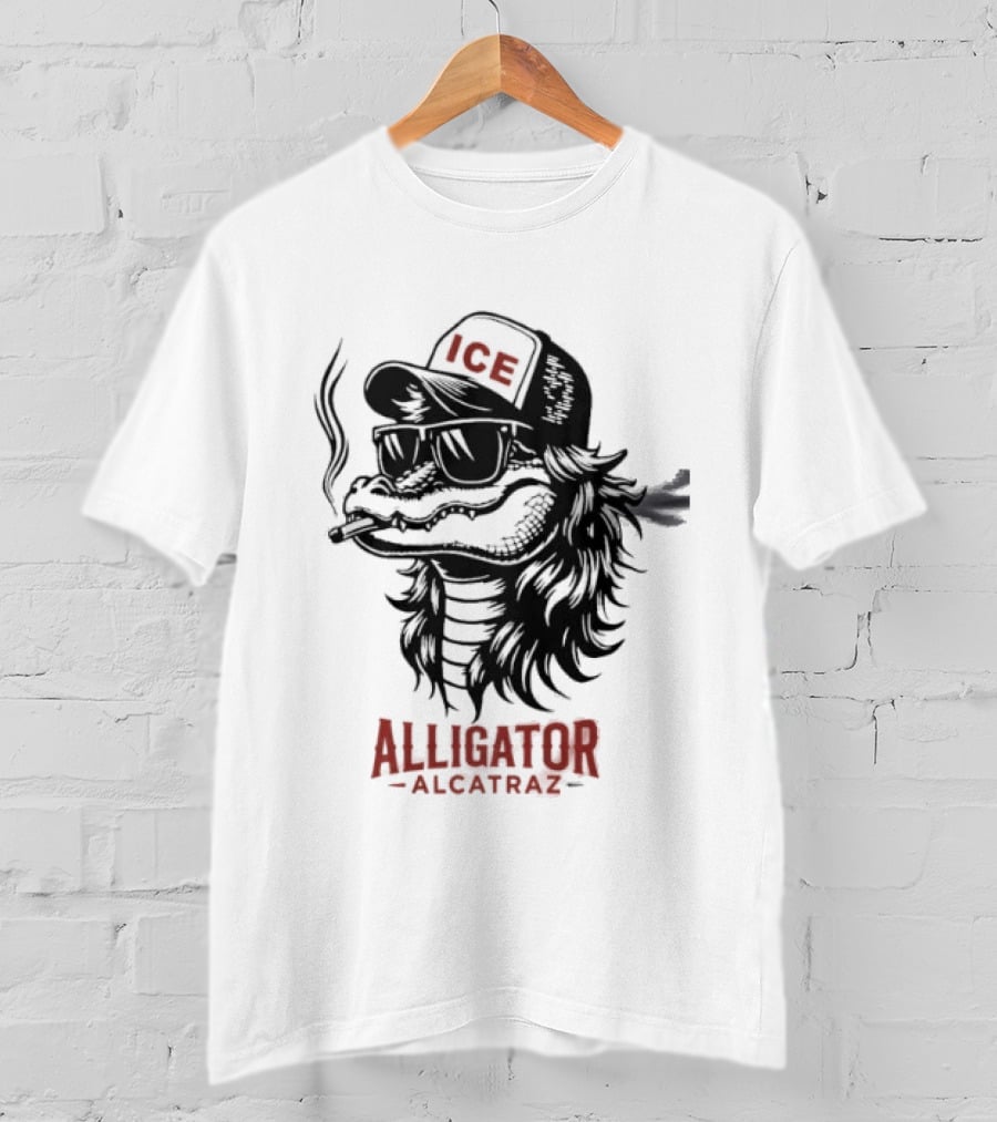 Alligator Alcatraz Ice Smoking T-Shirt
