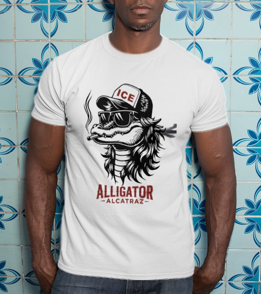 Alligator Alcatraz Ice Smoking T-Shirt