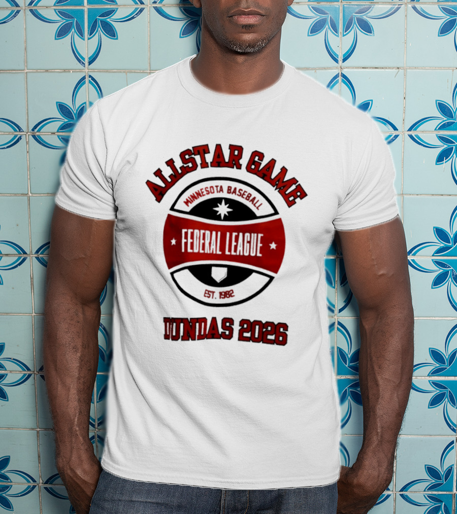 Allstar Game Minnesota Baseball Federal League Est 1982 Dundas 2026 T-Shirt
