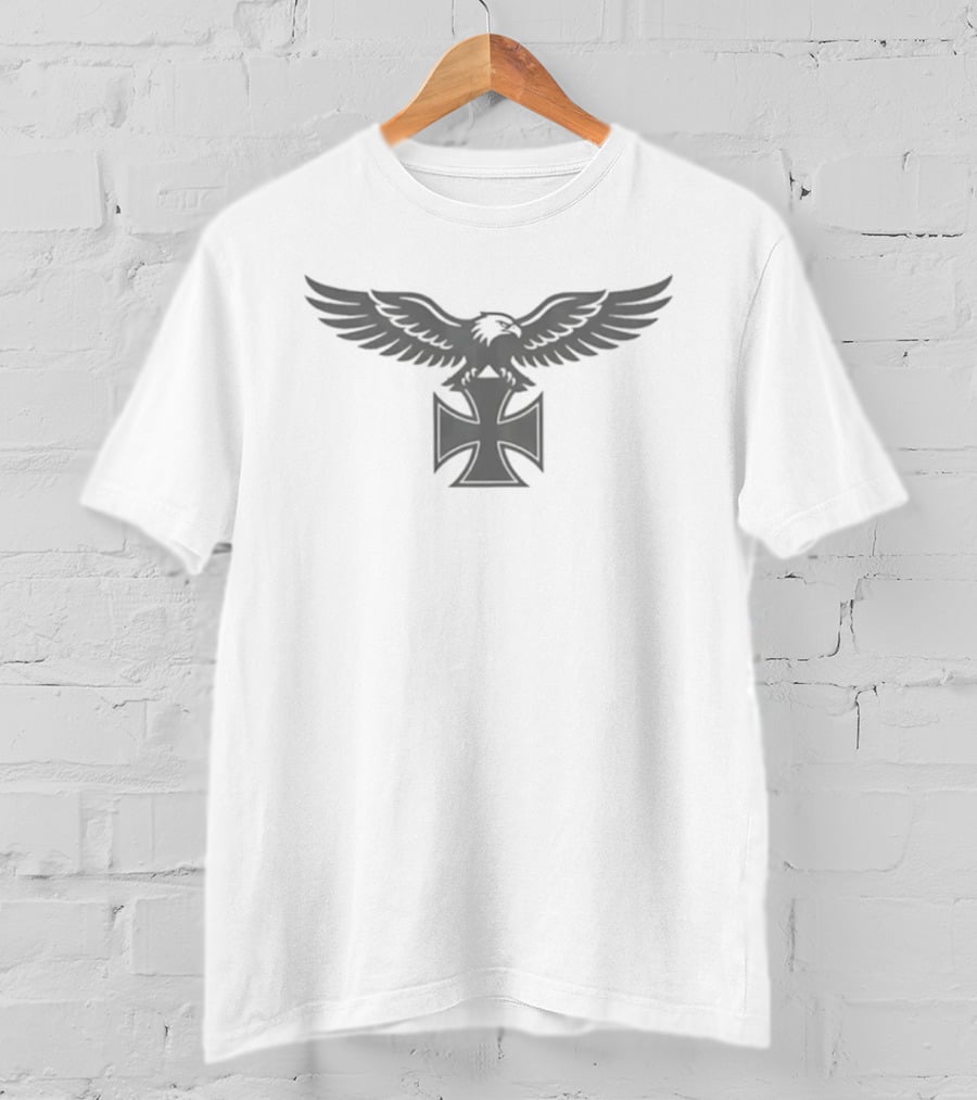 Blackout Eagle Iron Cross Military T-Shirt