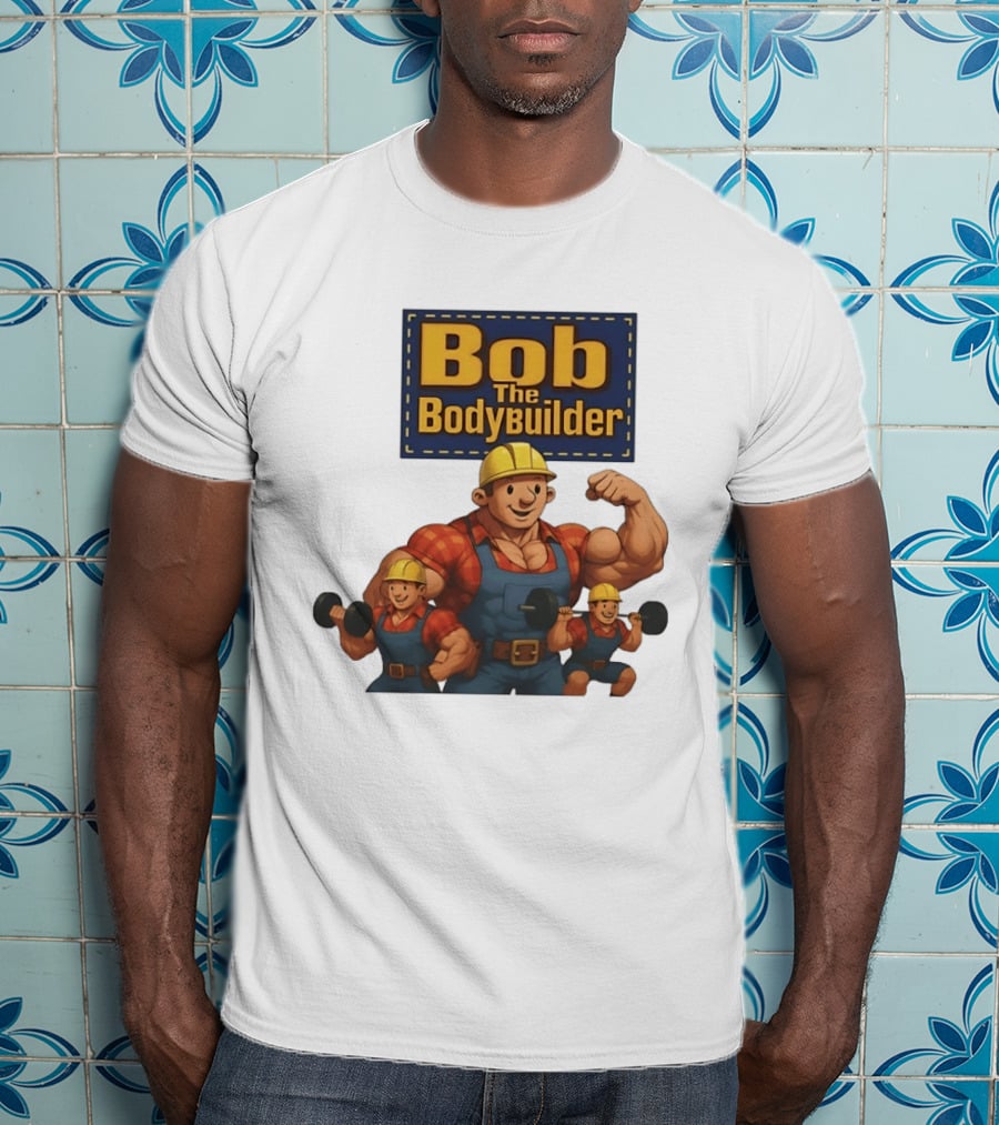 Bob The Bodybuilder Strongman Lifting Weights Movie T-Shirt