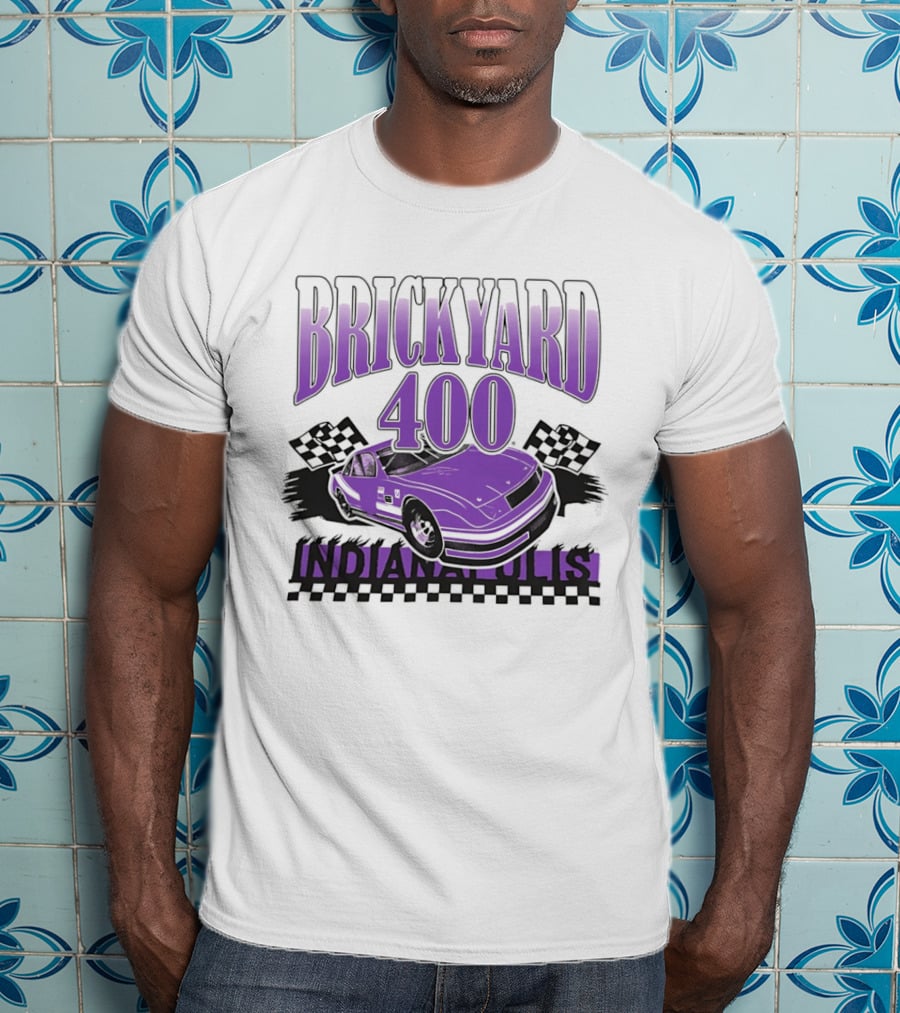 Brickyard 400 Indianapolis Purple Race Car NASCAR Event T-Shirt