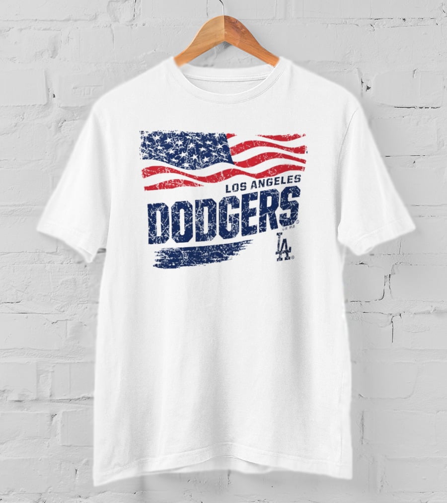 Los Angeles Dodgers American Flag T-Shirt
