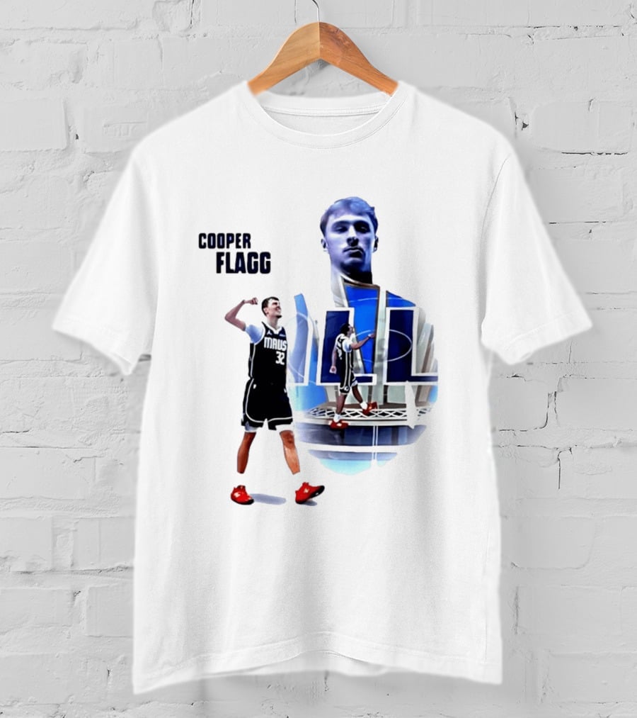 Cooper Flagg Dallas Mavericks MAUS 32 Basketball Player Art 2026 NBA Rookie Of The Year T-Shirt