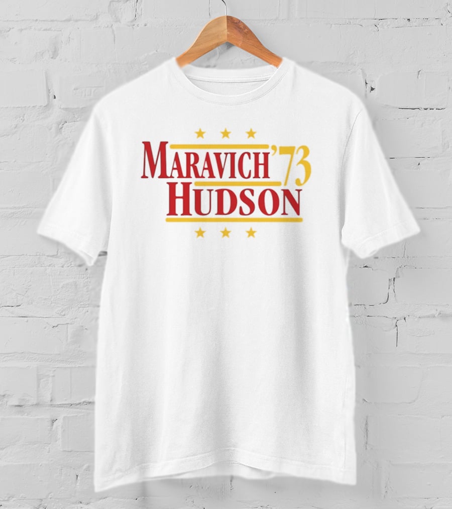 Atlanta Hawks Maravich Hudson 1973 NBA Stars T-Shirt