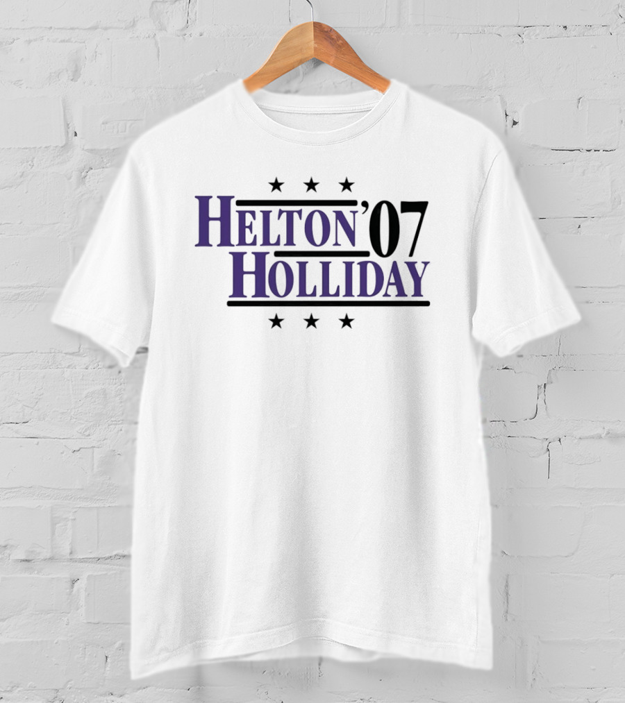 Helton Holliday 2007 Colorado Rockies Stars T-Shirt