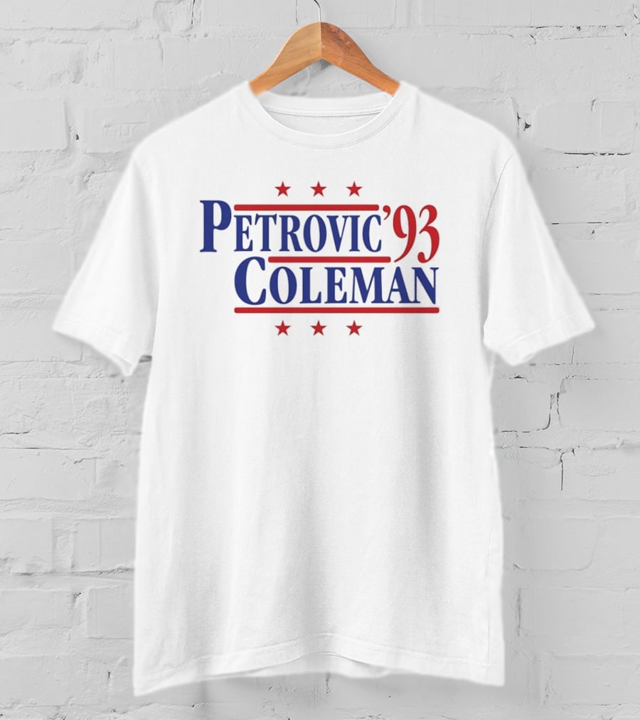 Petrović Coleman '93 Stars New Jersey Nets T-Shirt