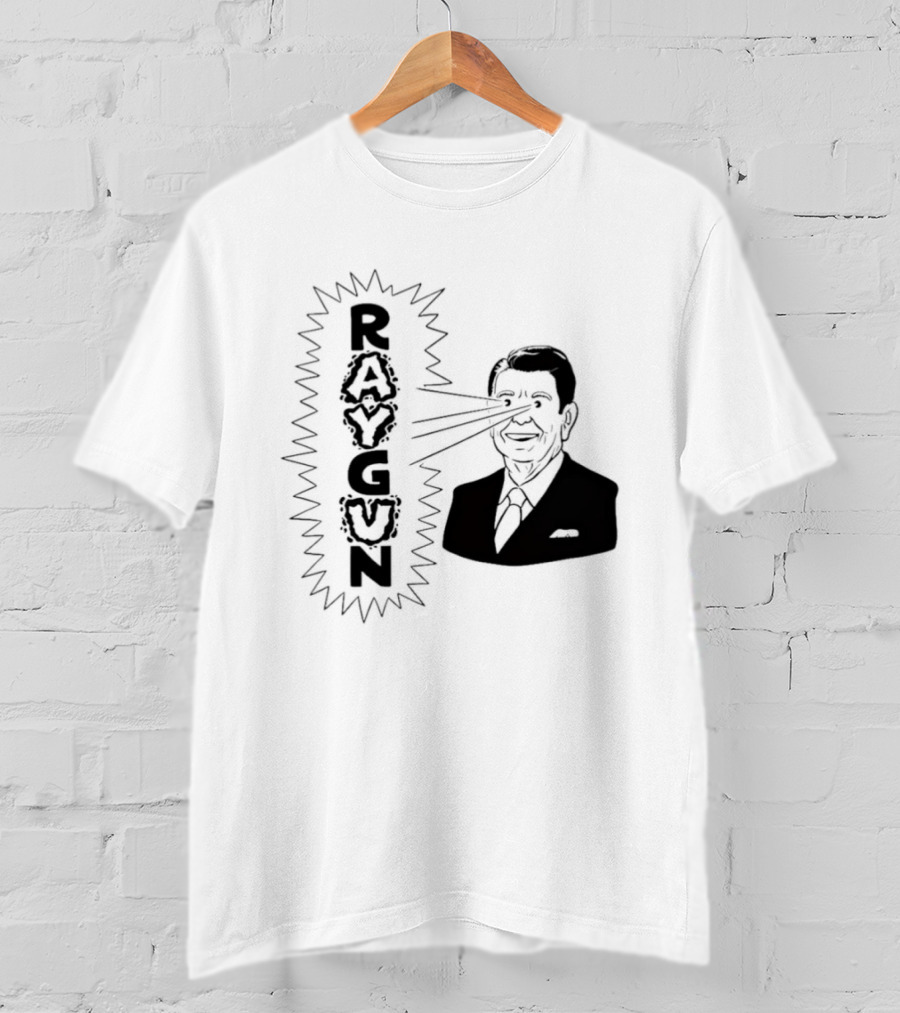 Raygun Ronald Reagan Laser Eyes T-Shirt