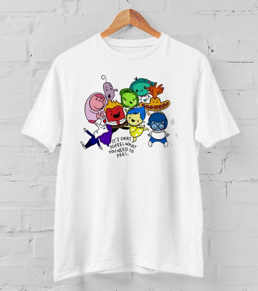Inside Out Characters It's Okay To Feel What You Need To Feel Pixar T-Shirt